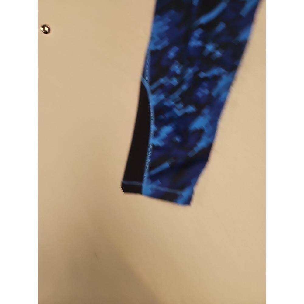 NIKE PRO DRI FIT leggings medium blue Print Camp Girls‎ Small Teens